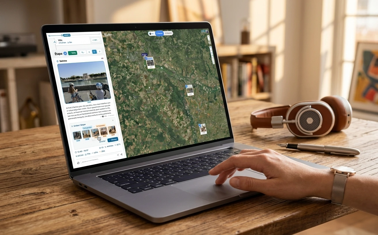 Édition d'une timeline de voyage : fusionner, diviser et réorganiser les étapes dans TalesMap