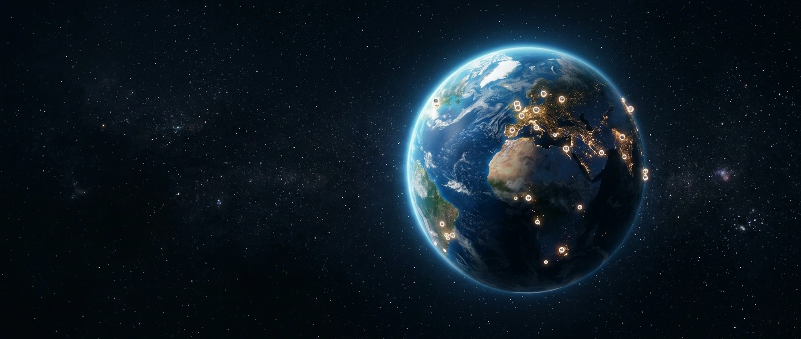 Le globe TalesMap rassemblant tous les voyages d'un utilisateur
